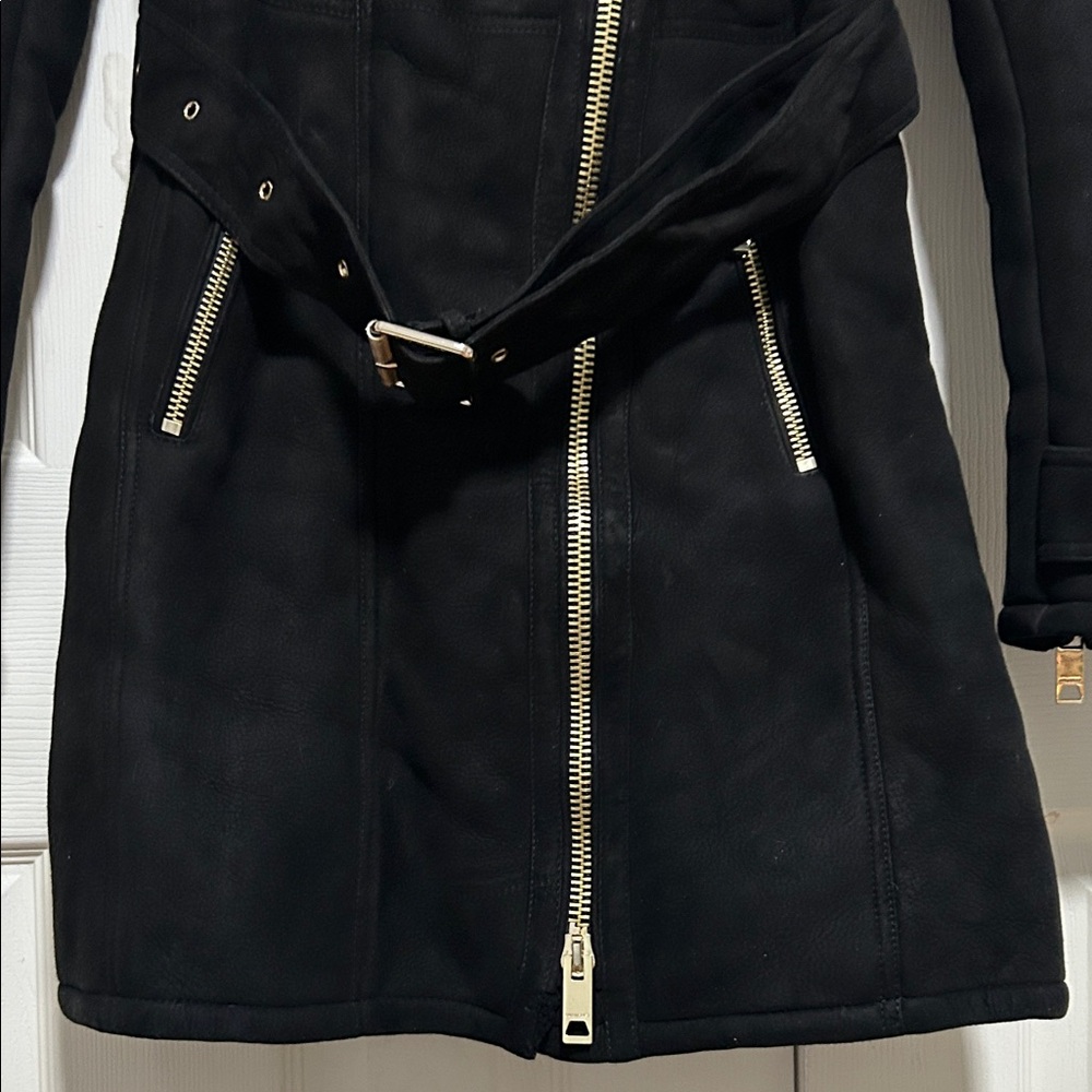 Burberry Black Trench Coat with Gold Zippers - Picture 13 of 16